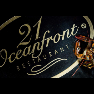 21 Oceanfront logo with lobster